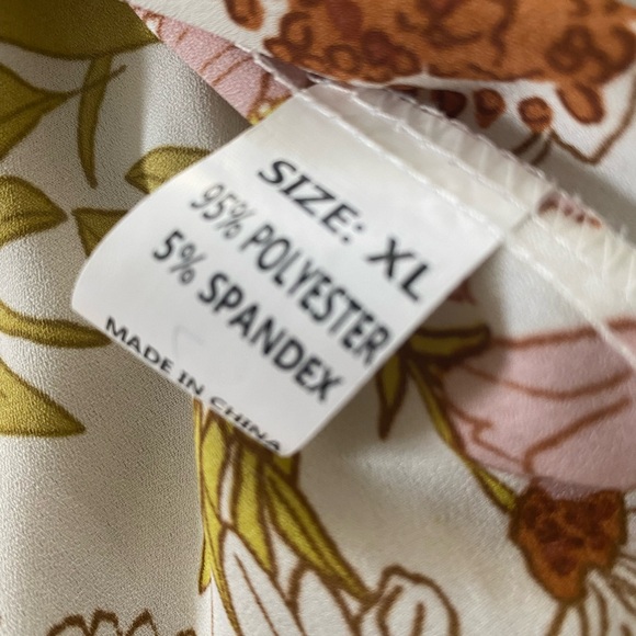 Long Sleeve Boho Top V Neck Button Down Shirt Blouses for woman XL - Picture 9 of 9